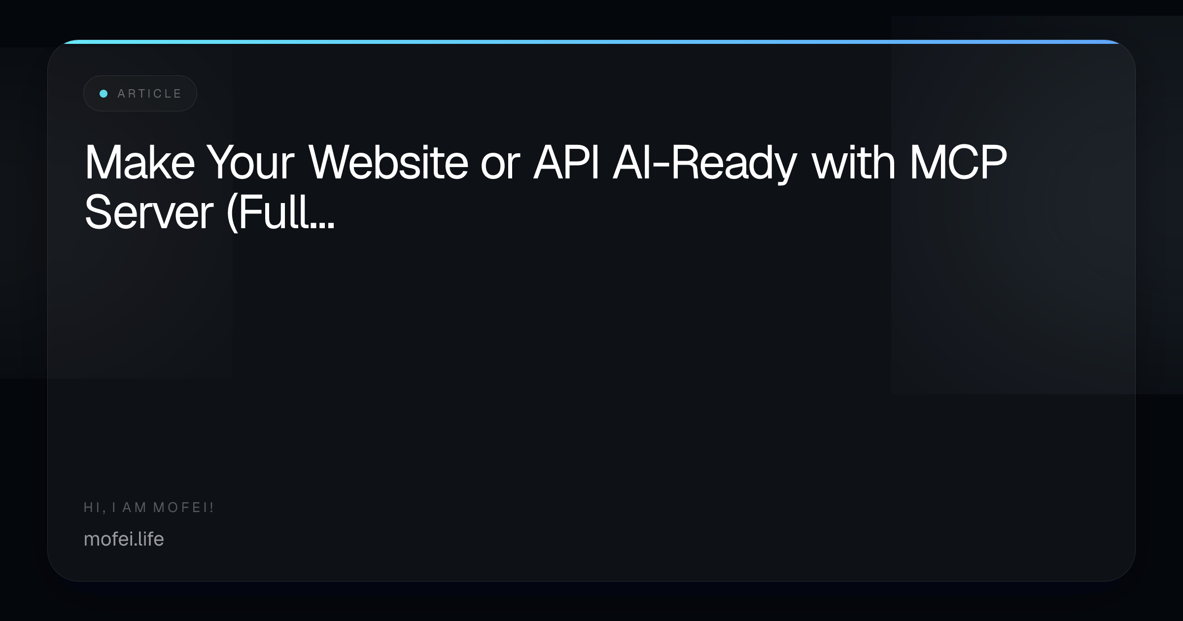 Mcp Website Example Make Your Website or API AI-Ready with MCP Server (Full Guide + Code ...